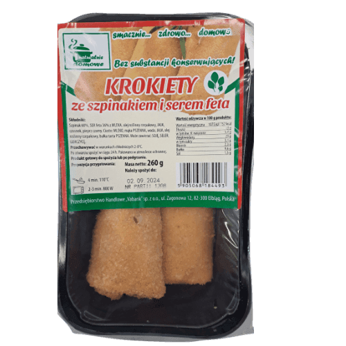 Krokiety ze szpinakiem i serem feta